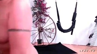 Mature french Mistress use slave girl