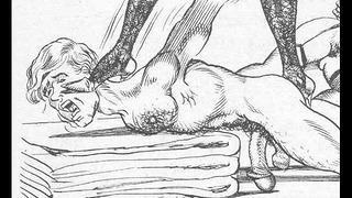 Çırpılmış ve işaretli şeytan femdom bdsm sanat karikatürler çizgi roman