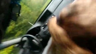 Blonde whore cheats on her boyfriend in a car with BBC