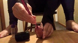 Ballbusting Hammer and Sounding Cock