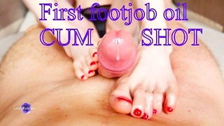 First Footjob Oil Feet Young