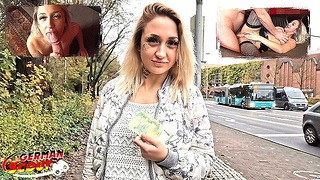 Cercetaș german – Adolestră înșelată Gina făcută cu curvă la o audiție pe strada Real