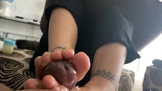 A Quick Footjob Nooner from Passionate soles
