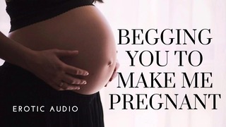 Kvinne som ber om å bli gravid