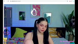 Babe Enjoys Sucking Dildo While Spitting
