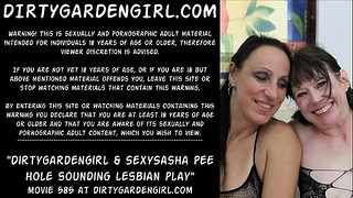Dirtygardengirl & Sexysasha Pee Hole znejúca lesbická hra