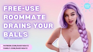 Roommate Blowjob - Free Use Roommate Drains Your Balls Asmr Audio Porn Sloppy Blowjob Cum Slut  Casual Cheating - Punishworld.com