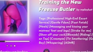 Gentle Fdom trainiert den neuen Freeuse-Butler mit ihren Oberschenkeln