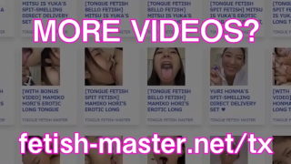 Japanische Asiatin, Zunge, Spucke, Gesicht, Nase, Lecken, Saugen, Küssen, Handjob, Fetisch – mehr bei Fetish-Master.net