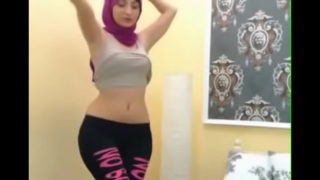 Muslim Girl Dancing In Hijab
