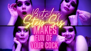 SPH Femdom – Bitchy stiefzus maakt grapjes over je lul – Extreme SPH, kleine penisvernedering, JOI