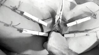 Kinktober Day 7: Clamps Kink – Uncontrollable Nonstop Orgasm Tied Up And Clamped!