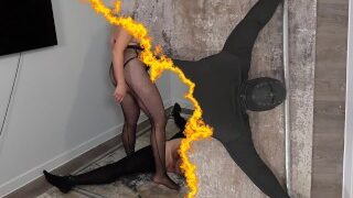 Ballbusting My Slave! Stomping Stamping Ball Kicking CBT Bondage BDSM Femdom Real Homemade Amateur