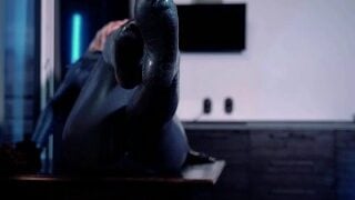 Curvy Sexy Milf With Big Ass In Latex Rubber Catsuit Arya Grander
