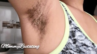 Fetish Lovers: Sweaty Hairy Armpits + Breast Milk By Mommy Lactating