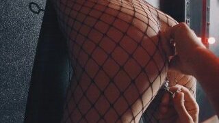 Filming Hot Wife In Latex And Fishnets, Spanked And Teased While Tied To Cross – Part 1 – Oslo&Chupa