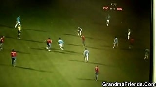Granny Loses Bet And Gets Double Fucked