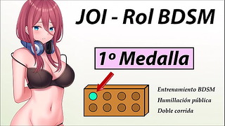 JOI Aventura Rolü Hentai – Primera Medalla BDSM – En Español