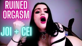 JOI, CEI, Femdom POV – Ruined Orgasm – Cum Eating Instruction, Jerk Off Instruction