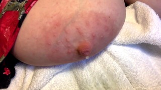 Lactating Tit So Full During Pumping Session That It Drips