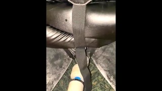 Latex Pet Being Teased By Mistress With Wand