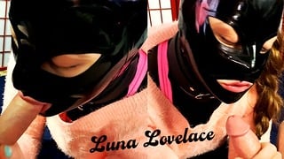 Luna Lovelace – Fuzzy Sweater Blowjob / Latex Hood / Moaning / Collared