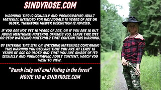 Ranch Lady Self Anal Fisting In The Forest