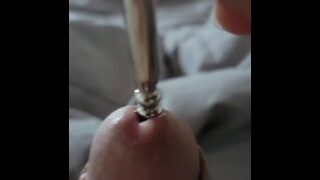 Self Urethral Sounding With A Bigger One