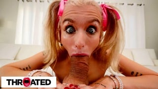 Throated – Juicy Barbie Bimbo Is Addicted To Sucking Cock