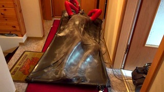 Vacbed With Gloves And Russian Gasmask And Fantasticrubber Catsuit