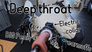 [latex] White rubber doll elevated deep throat blow job💜