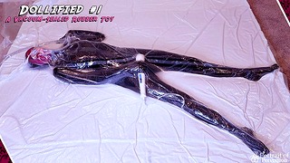 Dollified #1 – A Tiny Vacuum-Sealed Rubber Toy Getting Herself Off With A Magic Wand