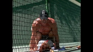 Pretty girl gets fucked  on her wet pussy and tight asshole on a tennis court