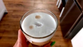 Cuckold Husband drink coffee with cum after wife suck his Friend and oral creampie