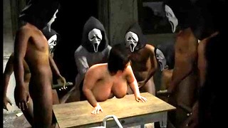 Interracial Hentai Gangbang