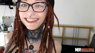 Tattooed Redhead Gets Fucked by Big Dick