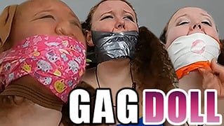 Thick Redheaded Bondage Slut Heavily Gagged By Three Lezdom Mistresses