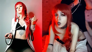 Chainsaw Man. Makima Lost Supremacy of Her Pet. Cosplay – Sunako Kirishiki