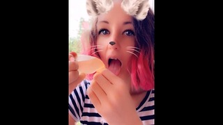 Redhead Drinks Piss in Public