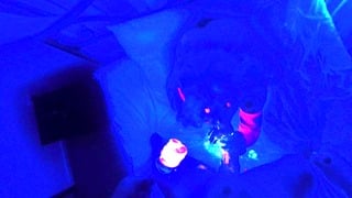 Succubus POV: Gagging Blowjob & UV Body Paint Squirt Fest
